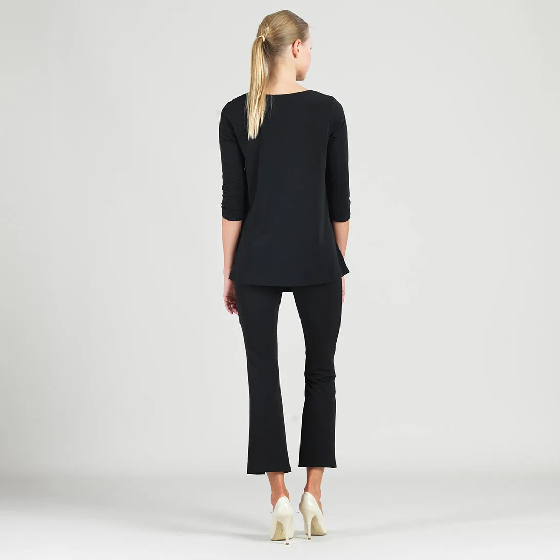 Twist Front Hem Tunic - Black - Final Sale!