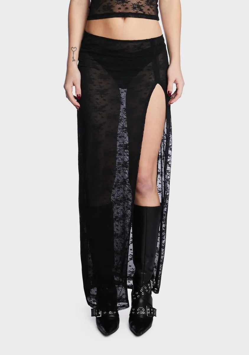 Uno Sheer Maxi Skirt-