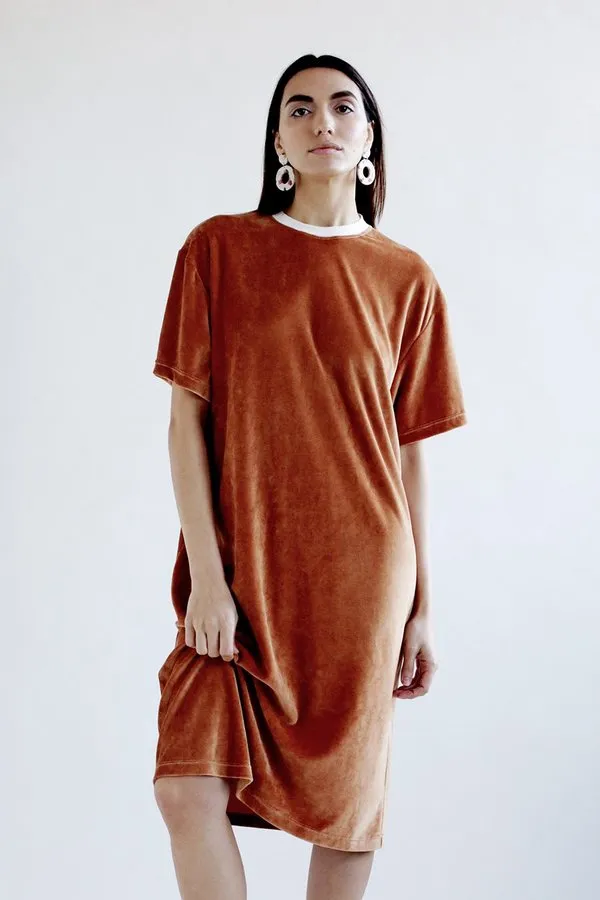 Velour Agnes Dress