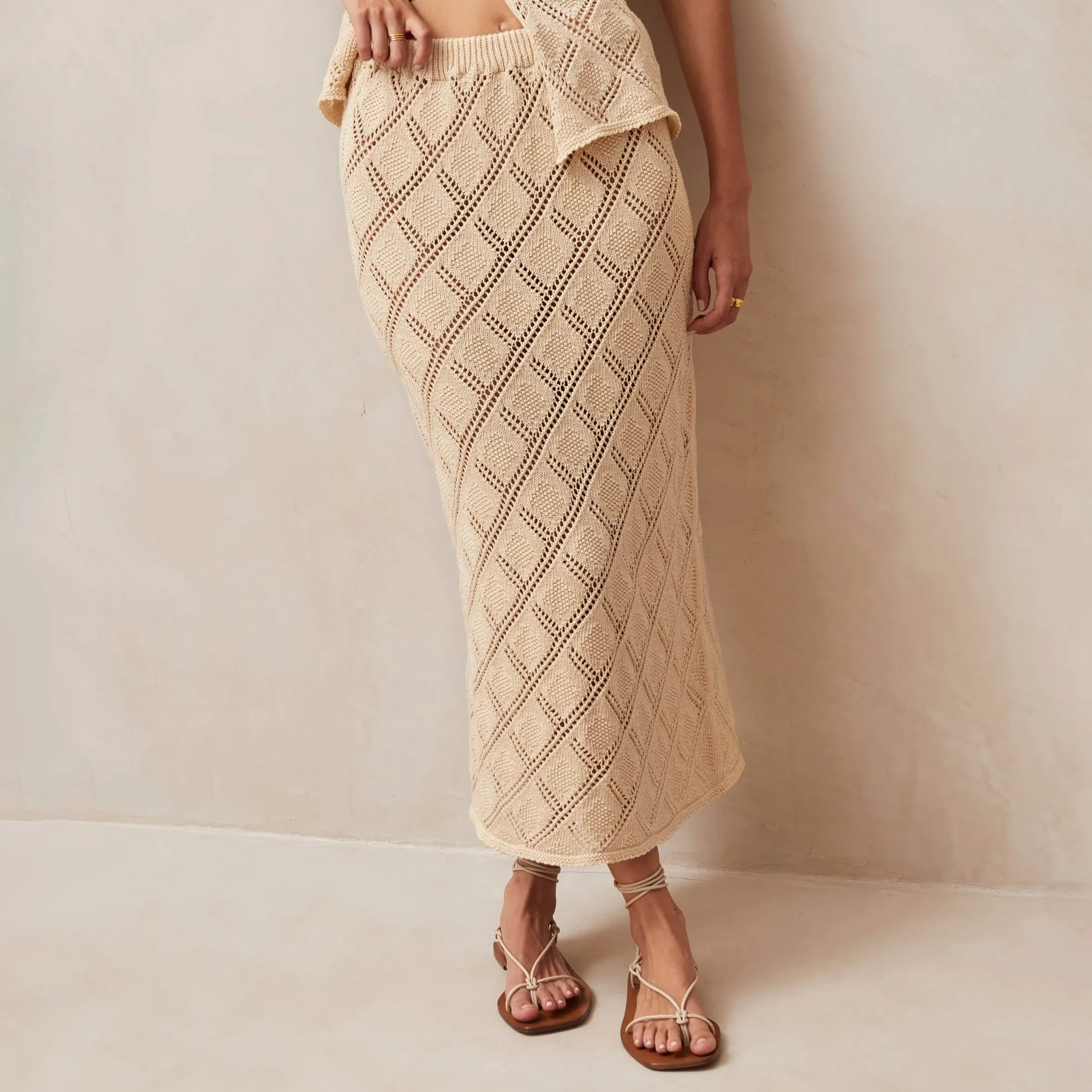 Vittoria Ecru Tricot Skirt  