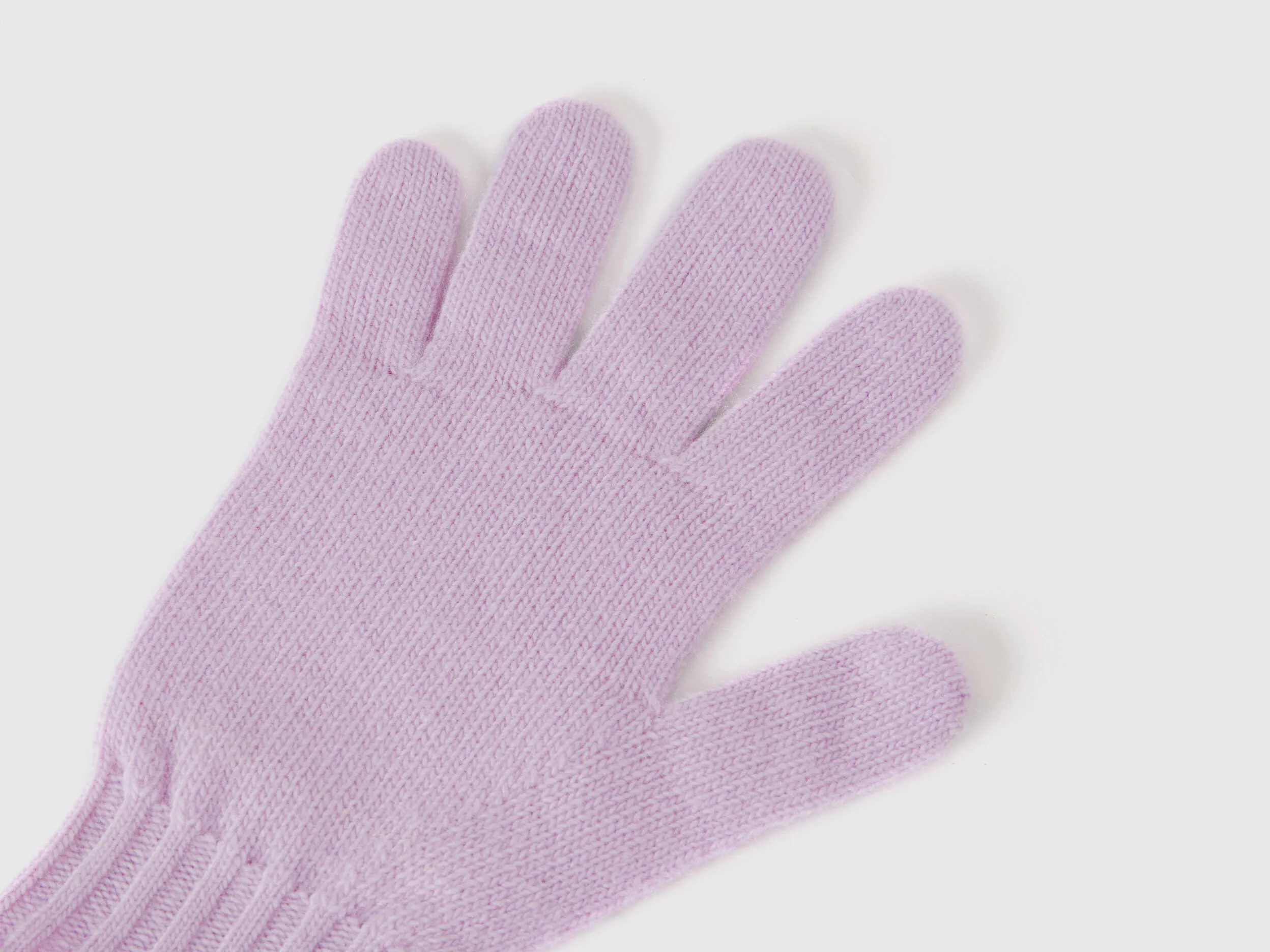 Wool blend gloves - Lilac | Benetton