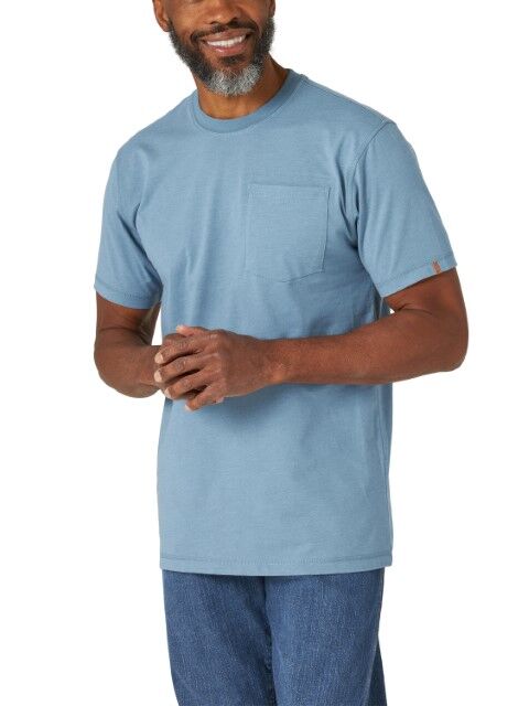 Wrangler Men's Riggs Workwear Pocket Performance T-Shirt in Blue Shadow